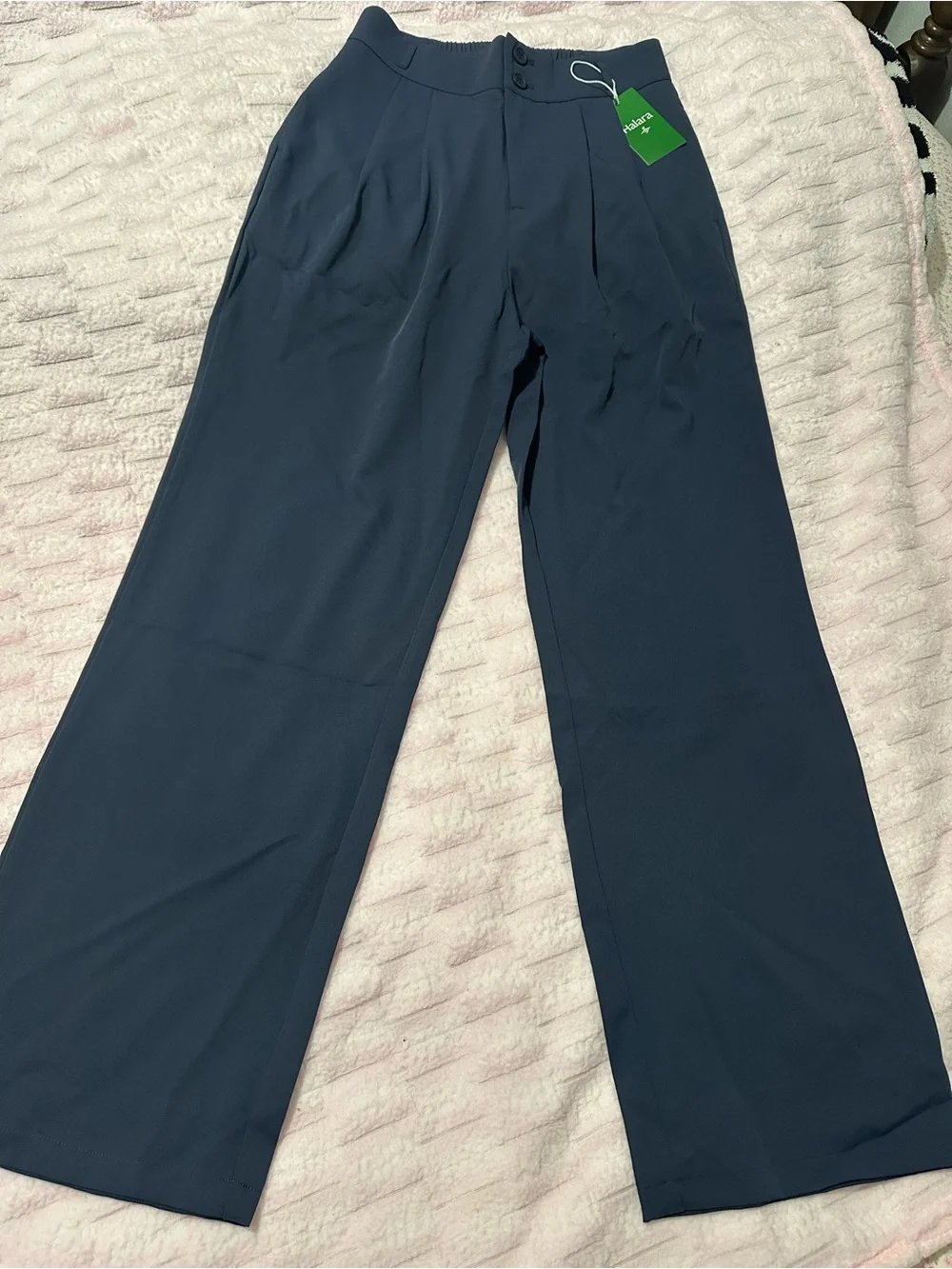 HALARA Navy Wide-Leg Pants - Picture 3 of 5